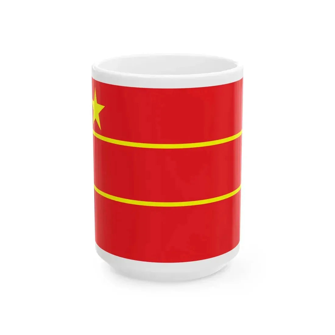 Proposed PRC flag Design 8 Guo Moruo (China) White Coffee Mug 15oz - Go Mug Yourself