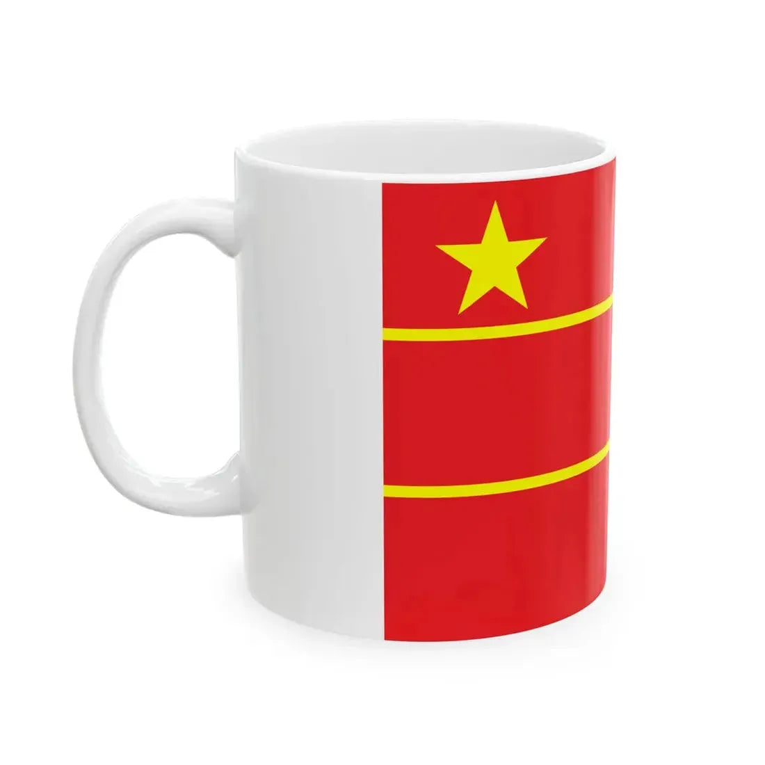 Proposed PRC flag Design 8 Guo Moruo (China) White Coffee Mug - Go Mug Yourself