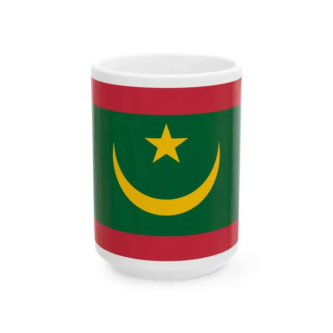 Proposition de drapeau de la Mauritanie de 2017 (Mauritania) White Coffee Mug 15oz - Go Mug Yourself