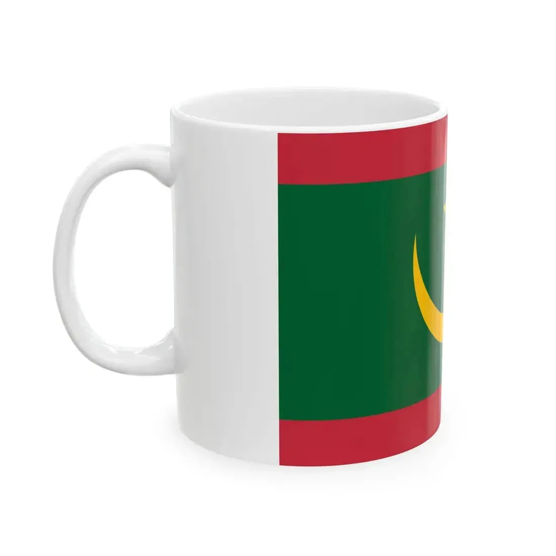 Proposition de drapeau de la Mauritanie de 2017 (Mauritania) White Coffee Mug - Go Mug Yourself