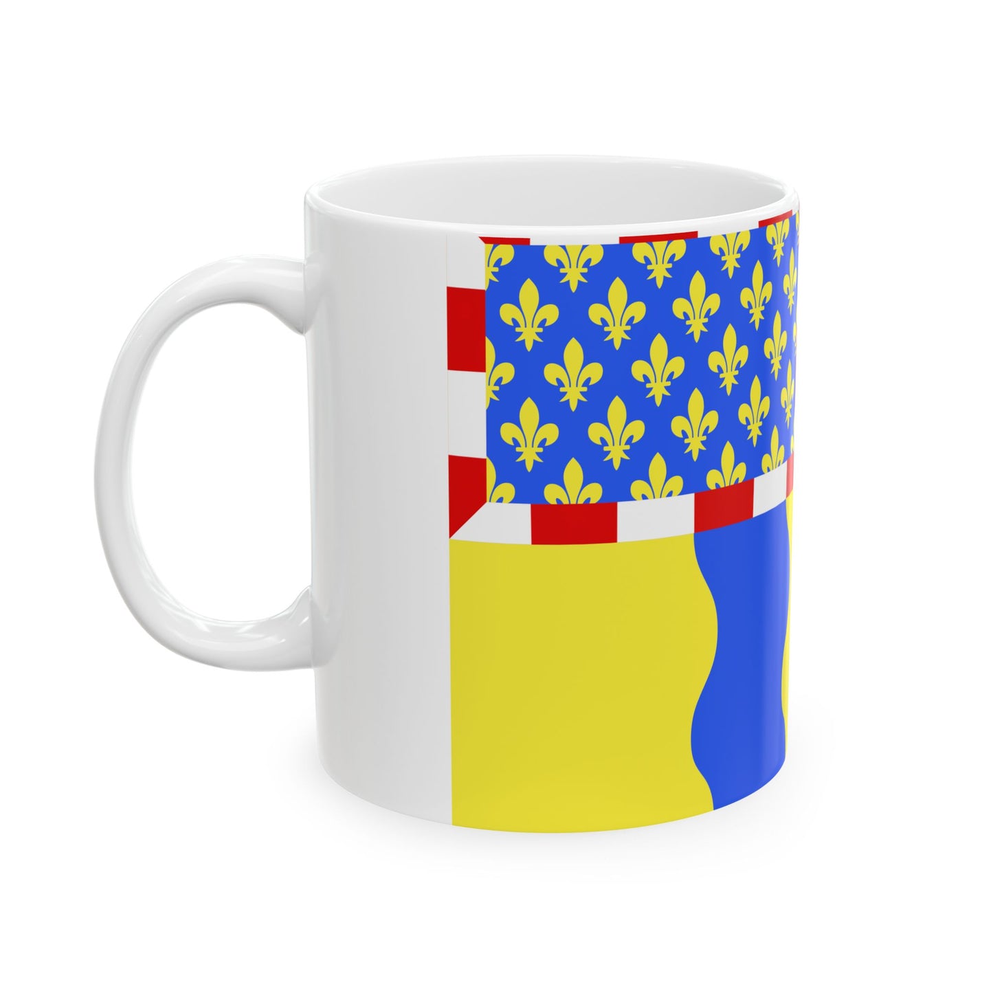 Proposition de drapeau pour le departement de Saone-et-Loire (France) White Coffee Mug-Go Mug Yourself