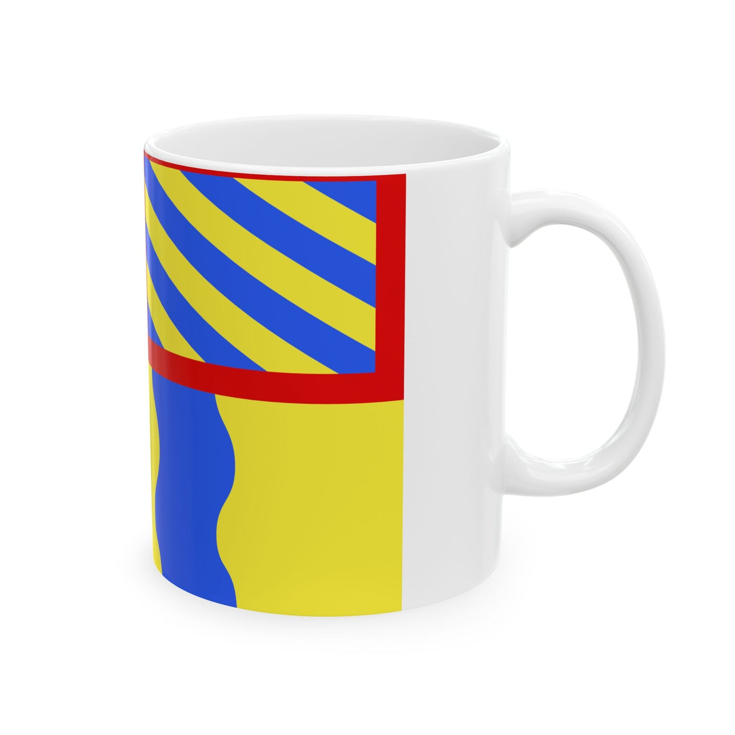Proposition de drapeau pour le departement de Saone-et-Loire (France) White Coffee Mug-Go Mug Yourself