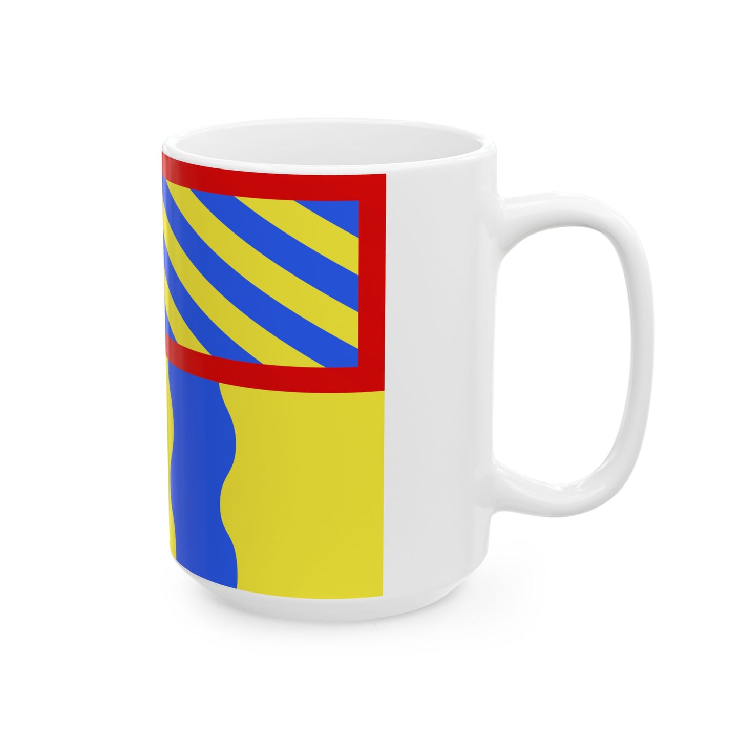 Proposition de drapeau pour le departement de Saone-et-Loire (France) White Coffee Mug-Go Mug Yourself