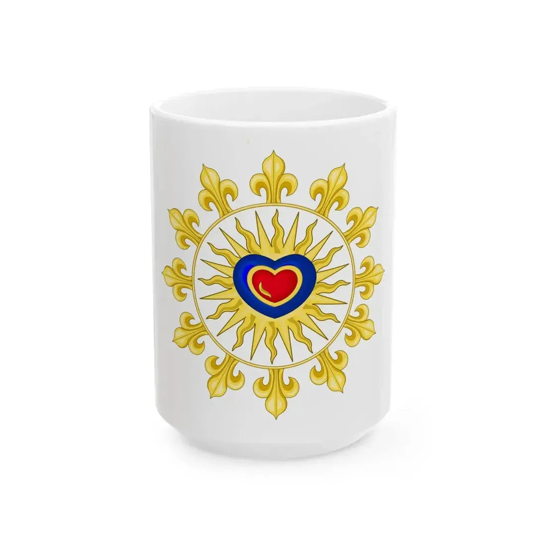 Proposition de Herve baron Pinoteau pour le drapeau du Royaume de France restaure (France) White Coffee Mug 15oz - Go Mug Yourself