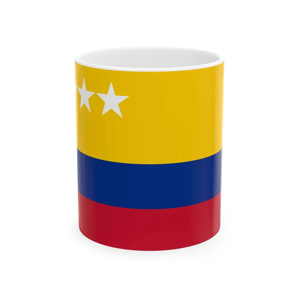 Propuesta de bandera de la Gran Colombia con tres estrellas (Colombia) White Coffee Mug 11oz - Go Mug Yourself