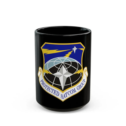 Protected SATCOM Group (U.S. Air Force) Black Coffee Mug 15oz - Go Mug Yourself