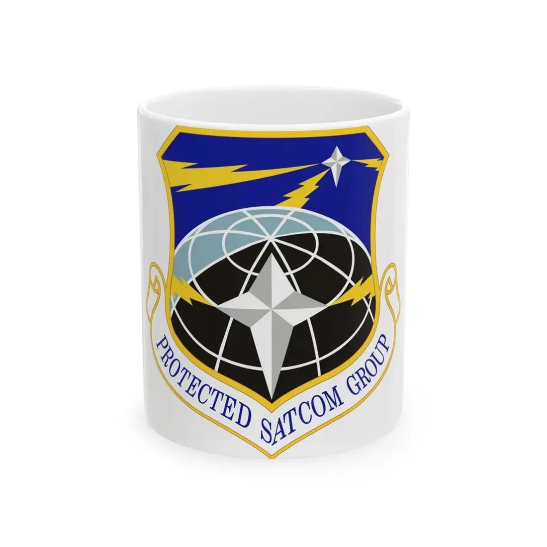 Protected SATCOM Group (U.S. Air Force) White Coffee Mug - Go Mug Yourself