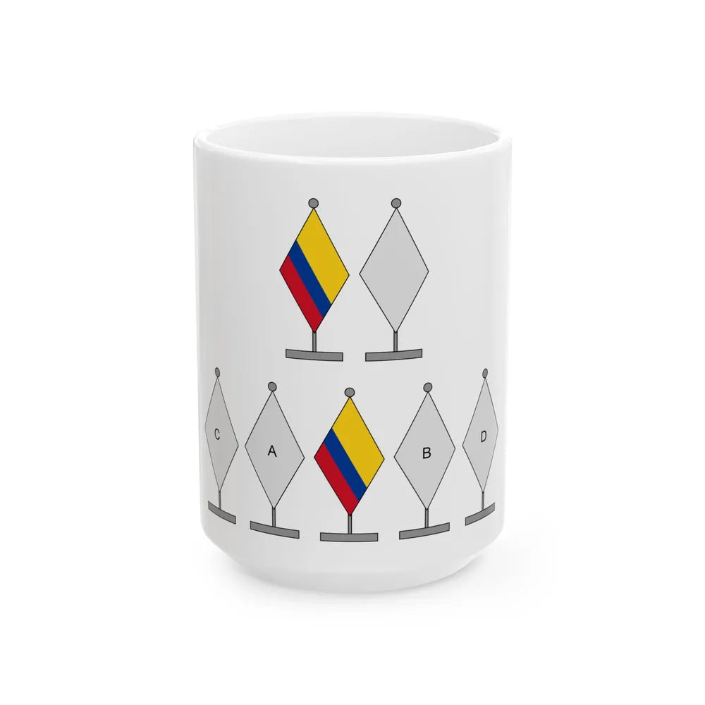 Protocolo bandera de Colombia (Colombia) White Coffee Mug 15oz - Go Mug Yourself