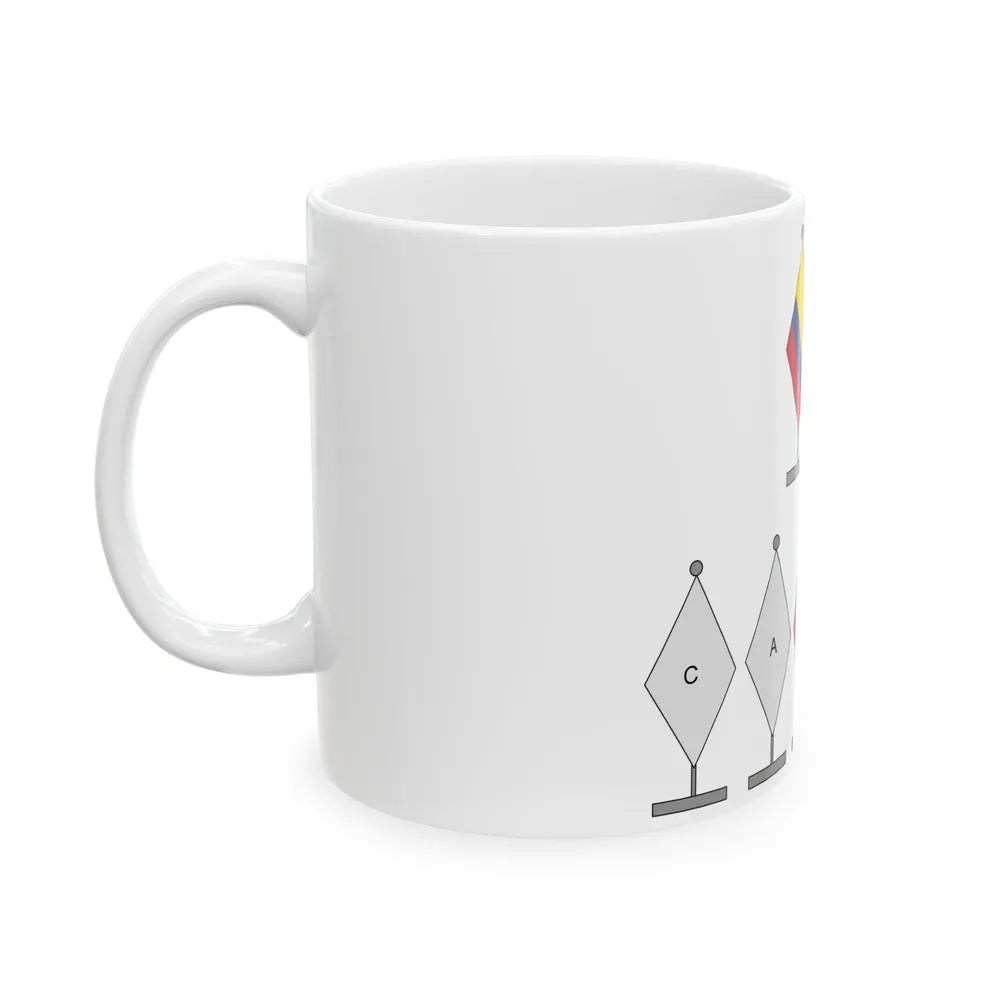 Protocolo bandera de Colombia (Colombia) White Coffee Mug - Go Mug Yourself