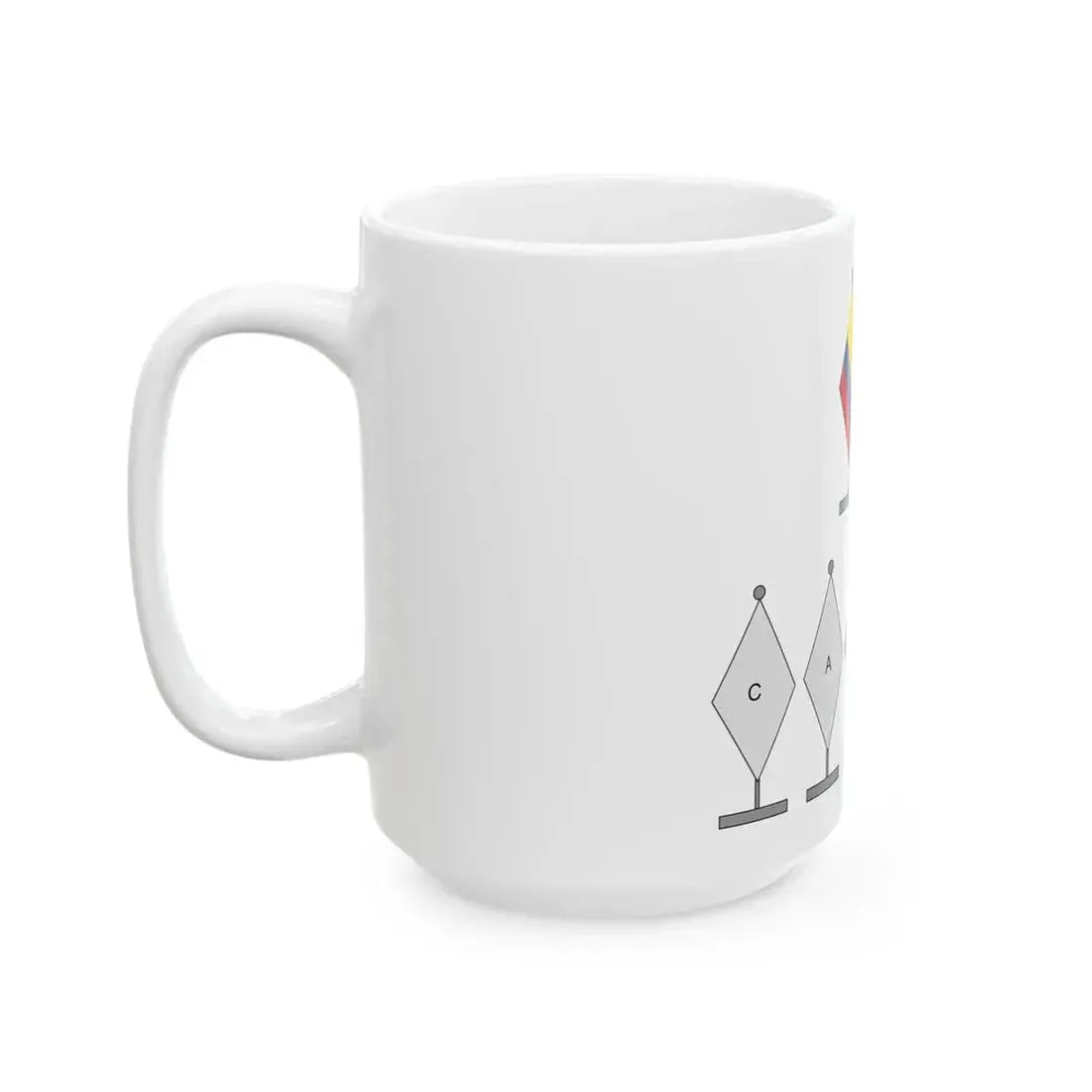 Protocolo bandera de Colombia (Colombia) White Coffee Mug - Go Mug Yourself