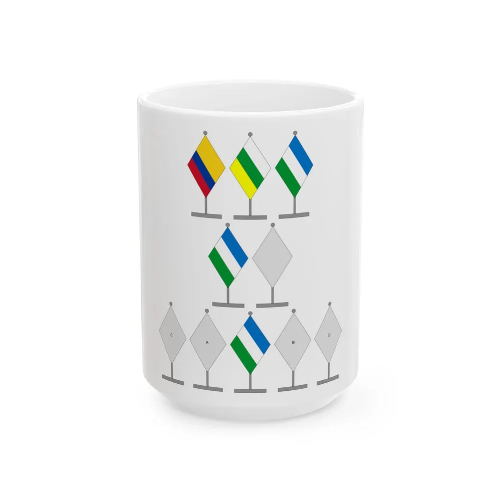 Protocolo bandera de Isnos (Colombia) White Coffee Mug 15oz - Go Mug Yourself