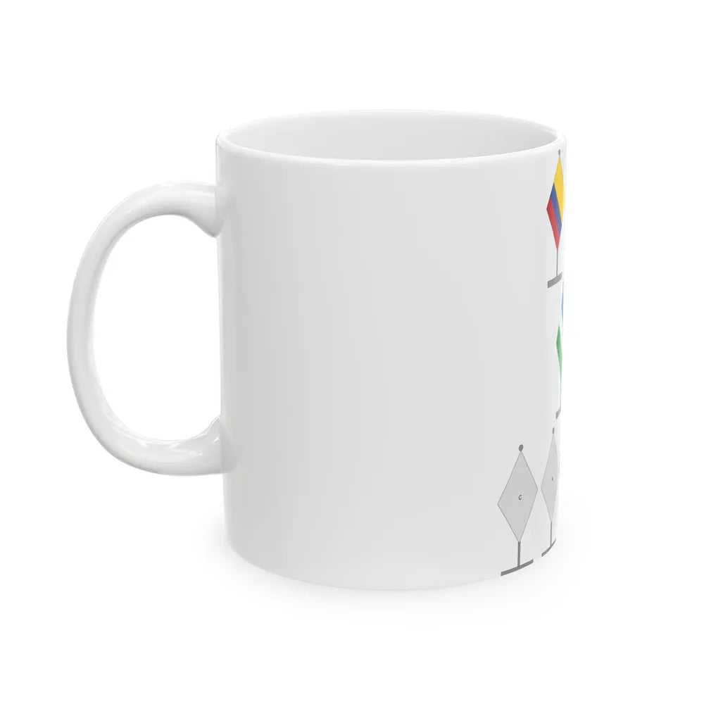 Protocolo bandera de Isnos (Colombia) White Coffee Mug - Go Mug Yourself