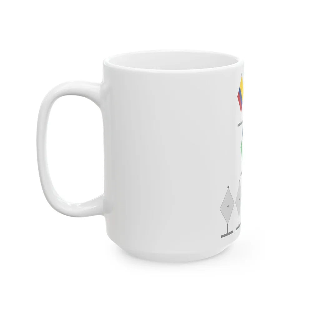 Protocolo bandera de Isnos (Colombia) White Coffee Mug - Go Mug Yourself