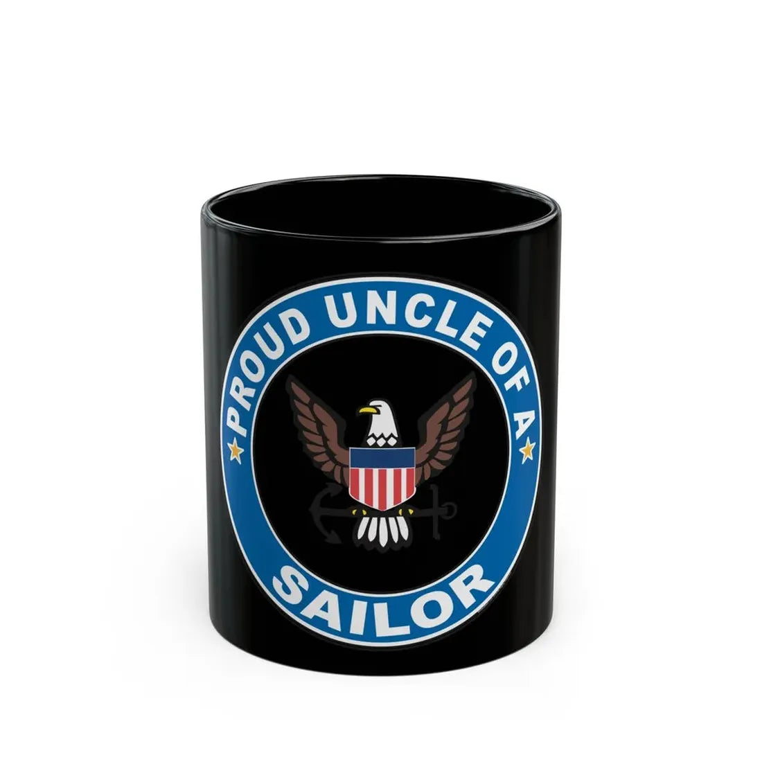 Proud Uncle of a Sailor (U.S. Navy) Black Coffee Mug - Go Mug Yourself