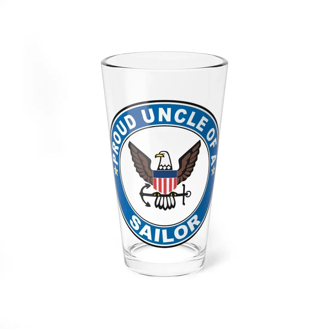 Proud Uncle of a Sailor (U.S. Navy) Pint Glass 16oz 16oz - Go Mug Yourself