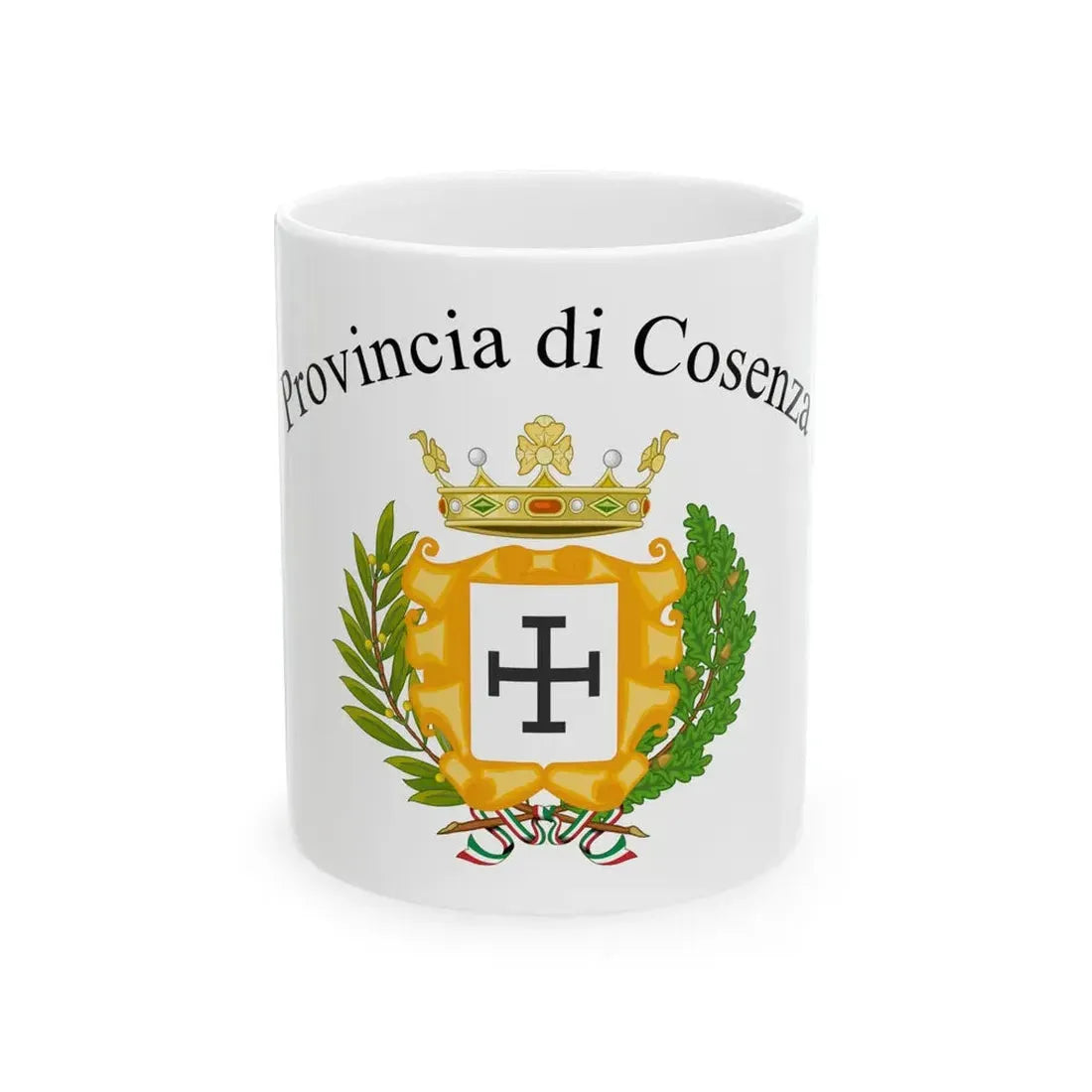 Provincia di Cosenza-Bandiera (Italy) White Coffee Mug 11oz - Go Mug Yourself