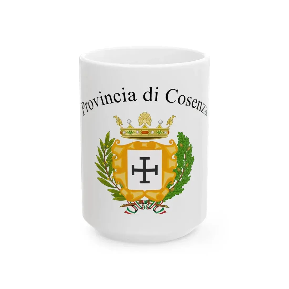 Provincia di Cosenza-Bandiera (Italy) White Coffee Mug 15oz - Go Mug Yourself