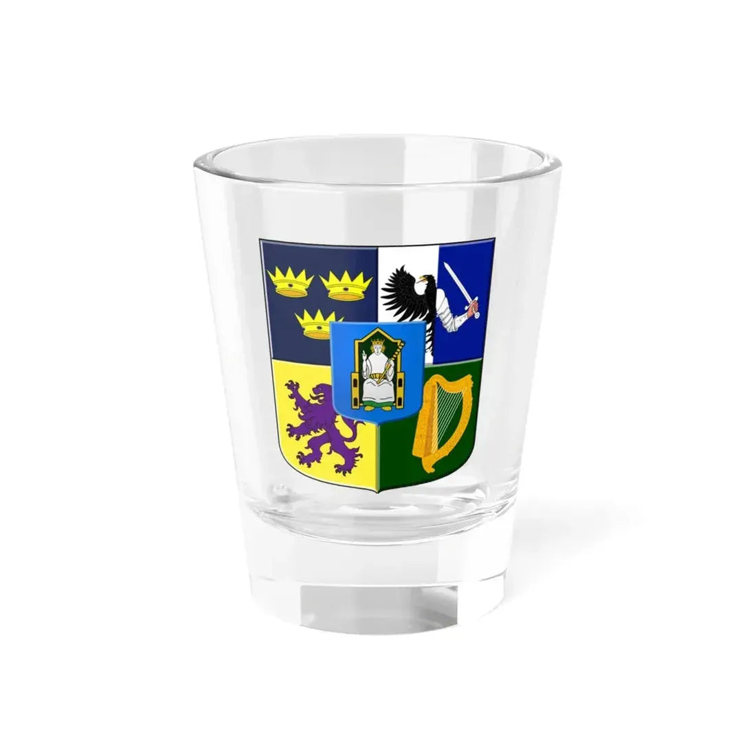 Provincial arms of Ireland, 1651 - Shot Glass 1.5oz 1.5oz - Go Mug Yourself
