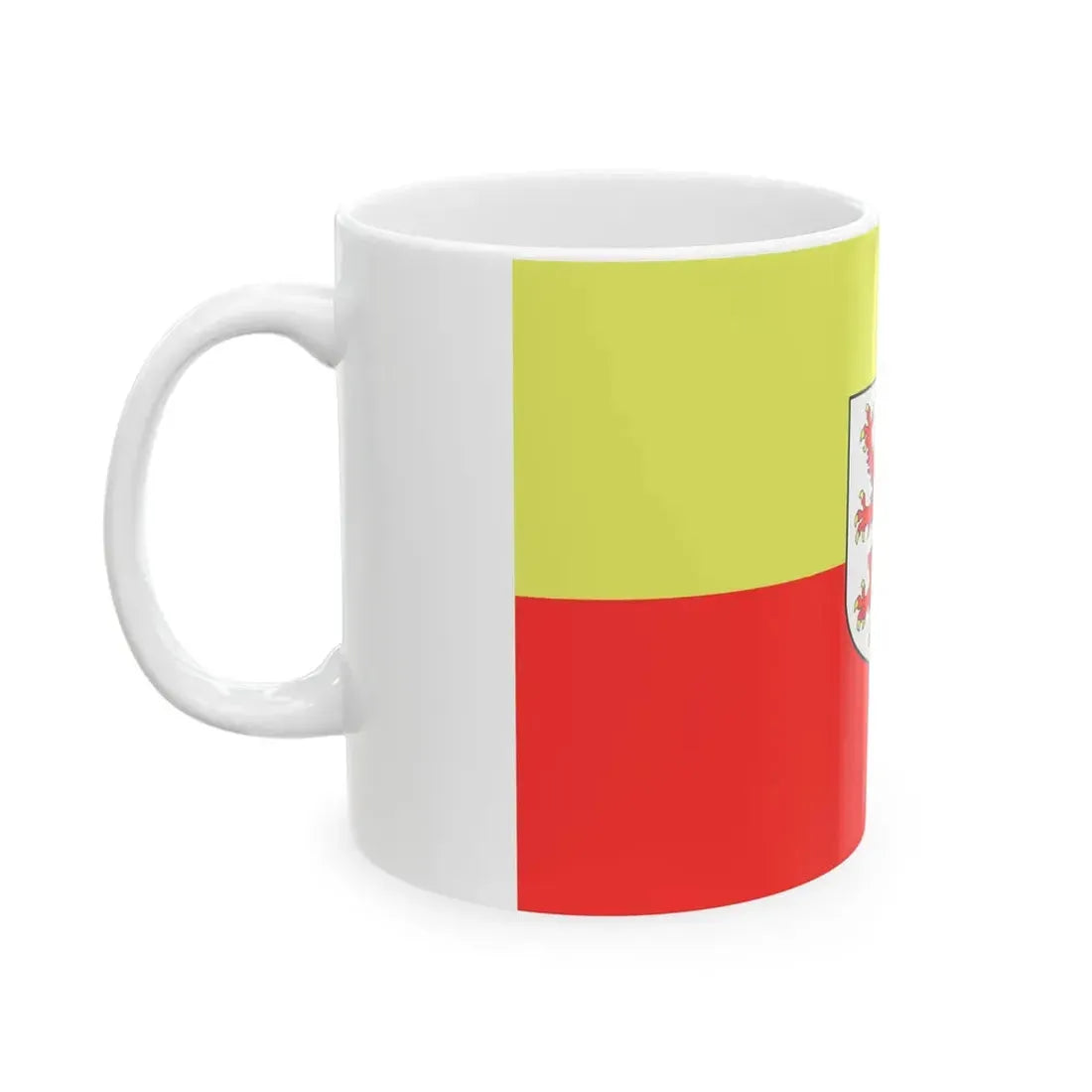 Provisional flag of the Lodz Voivodeship 1998-2000 (Poland) White Coffee Mug - Go Mug Yourself