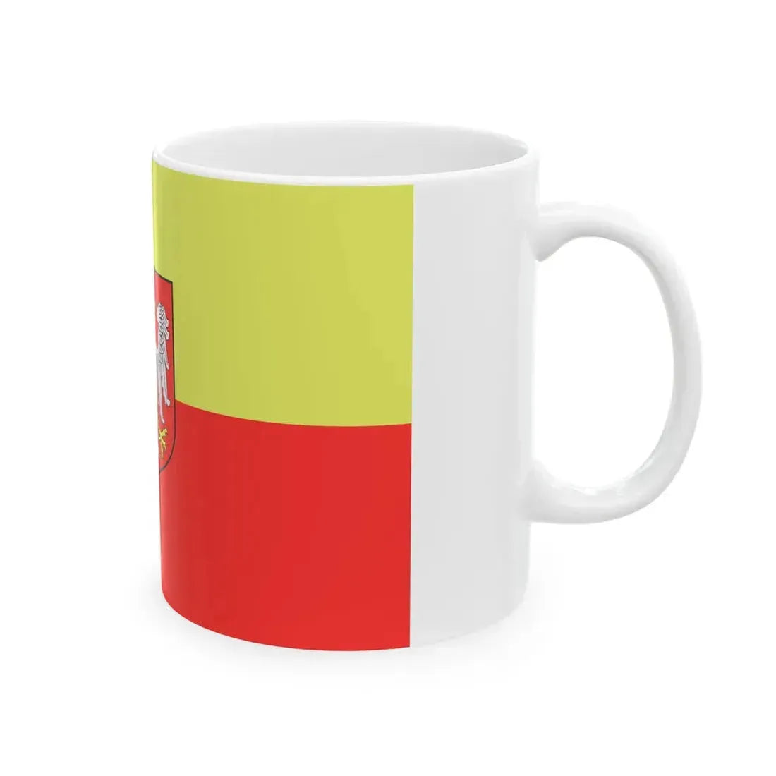Provisional flag of the Lodz Voivodeship 1998-2000 (Poland) White Coffee Mug - Go Mug Yourself