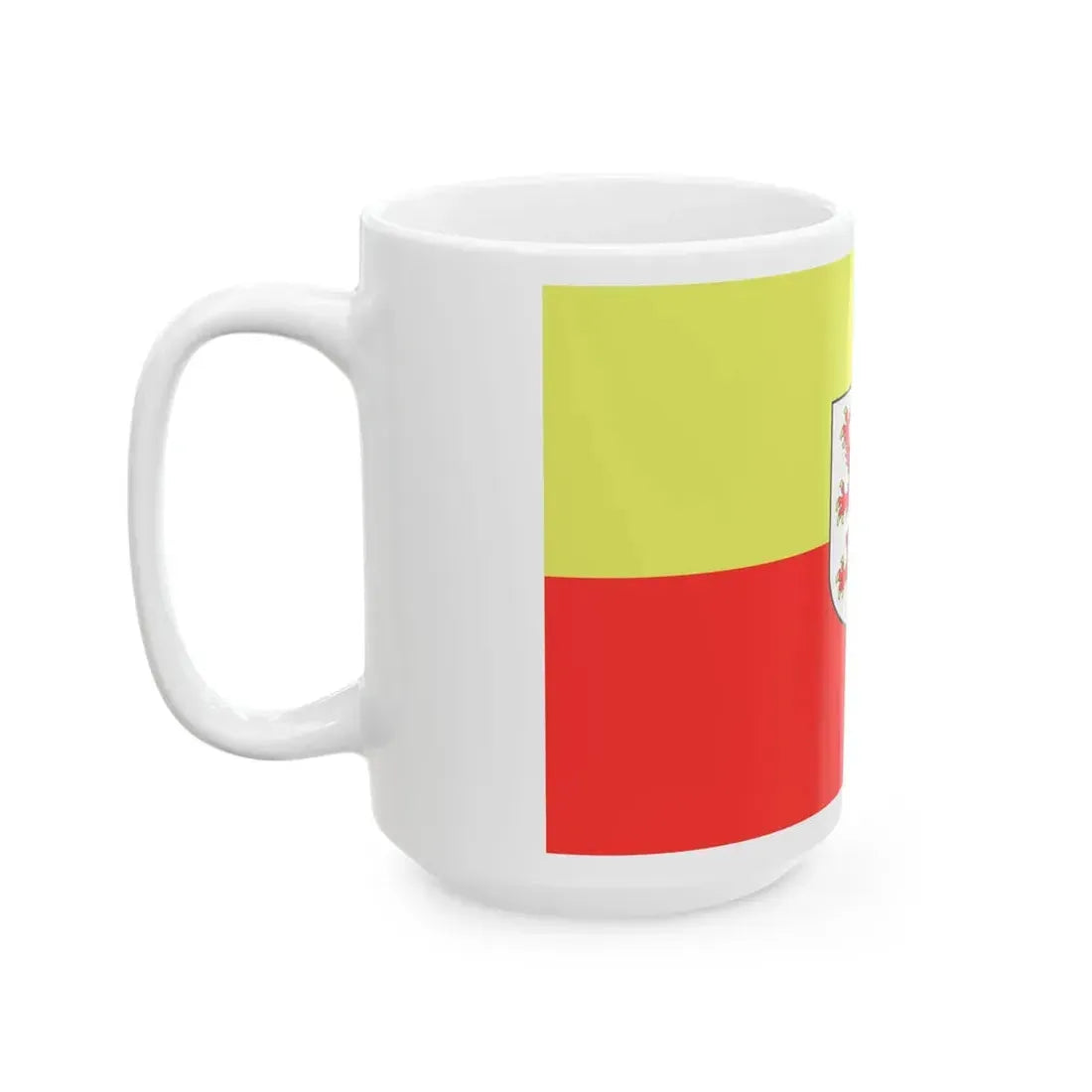 Provisional flag of the Lodz Voivodeship 1998-2000 (Poland) White Coffee Mug - Go Mug Yourself