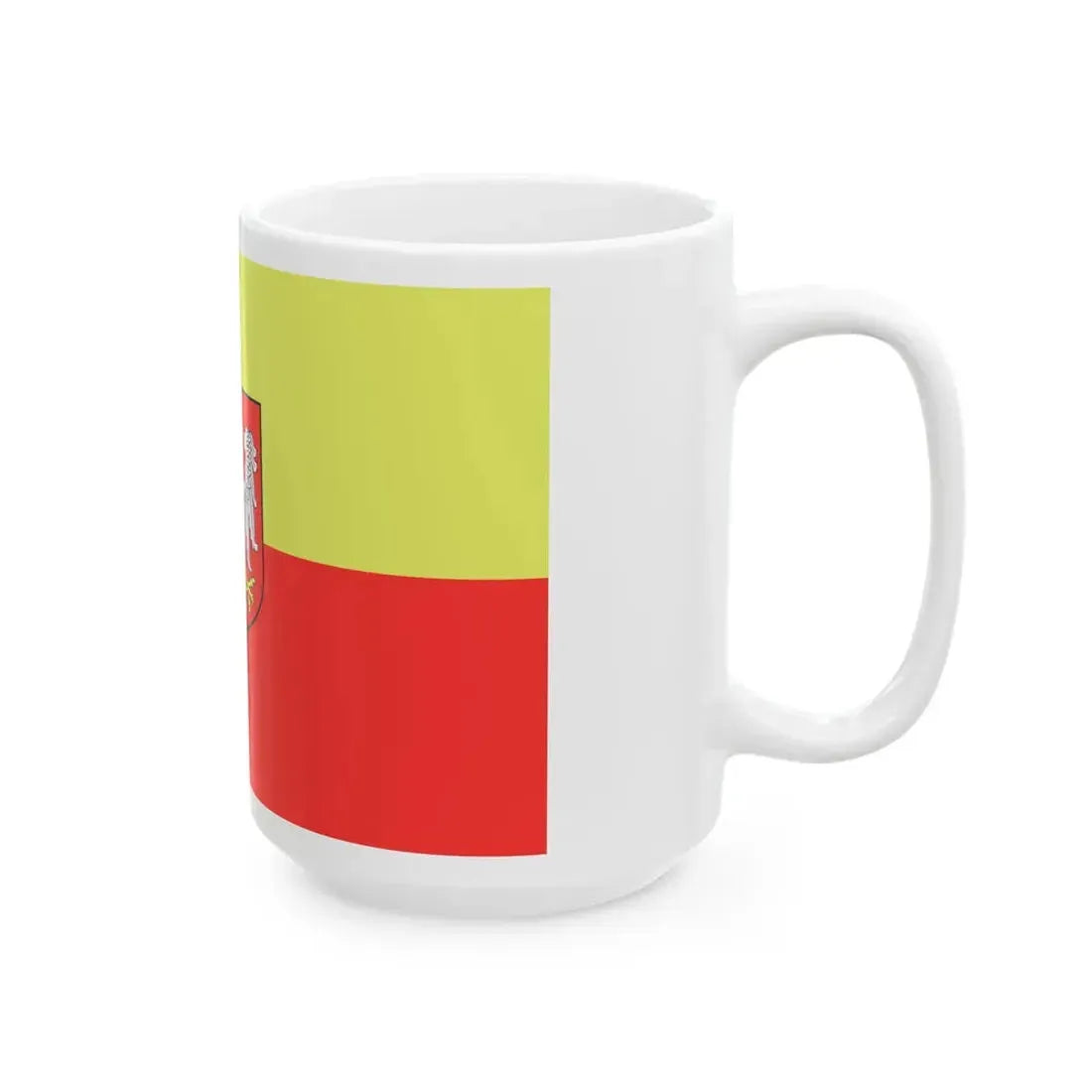 Provisional flag of the Lodz Voivodeship 1998-2000 (Poland) White Coffee Mug - Go Mug Yourself