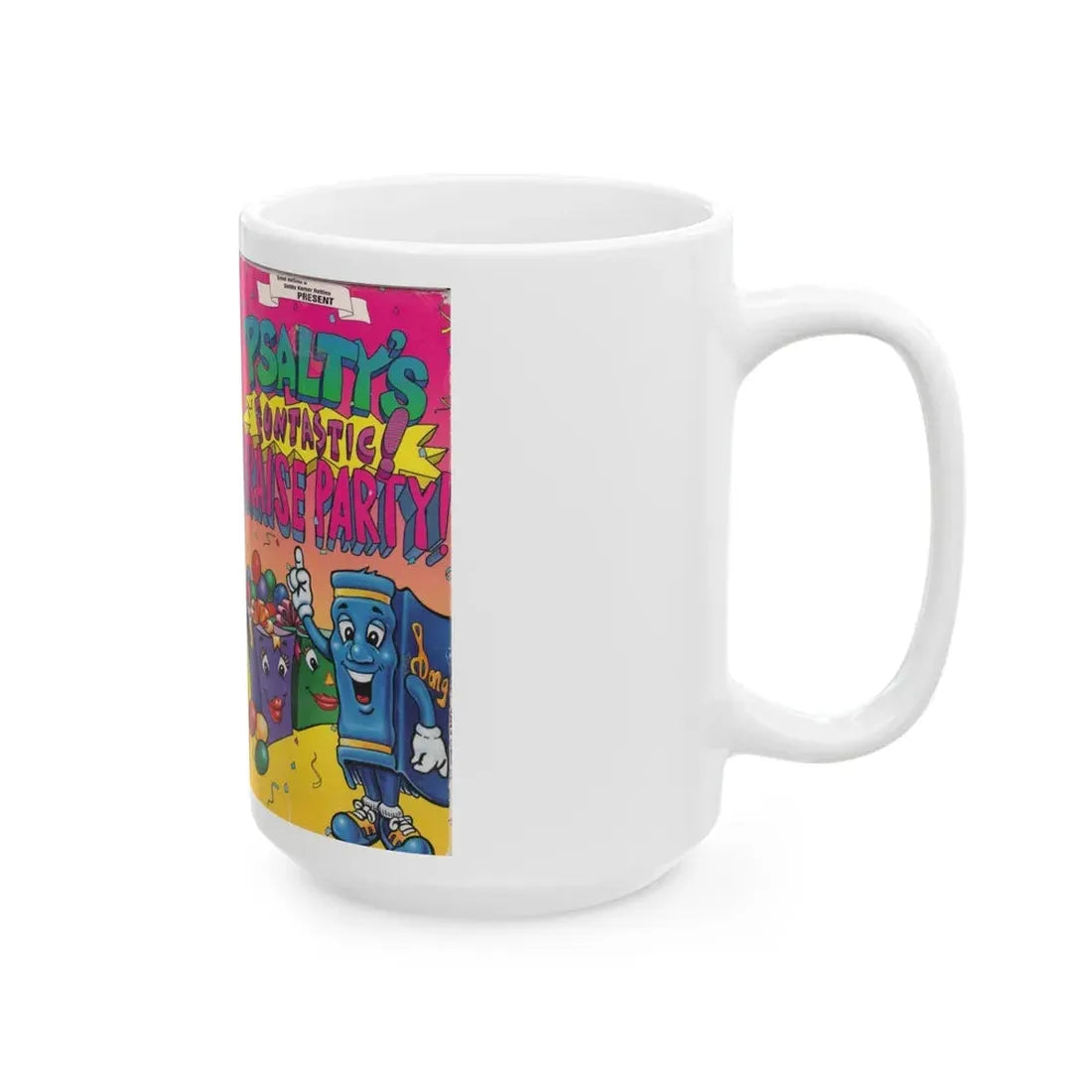 PSALTYS FUNTASTIC PRAISE PARTY (VHS COVER) - White Coffee Mug - Go Mug Yourself