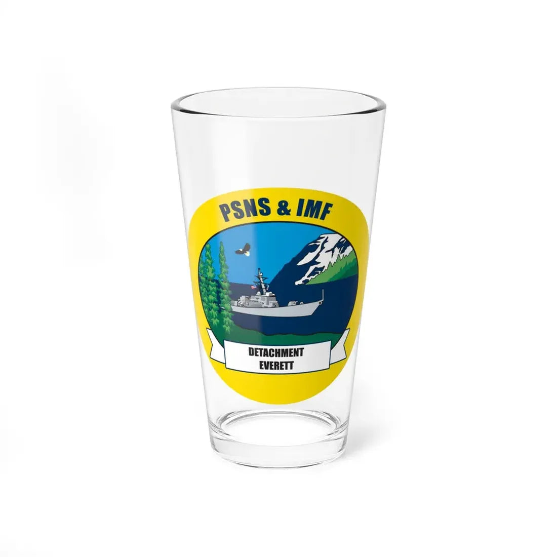 PSNS & IMF Detachment Everett (U.S. Navy) Pint Glass 16oz 16oz - Go Mug Yourself