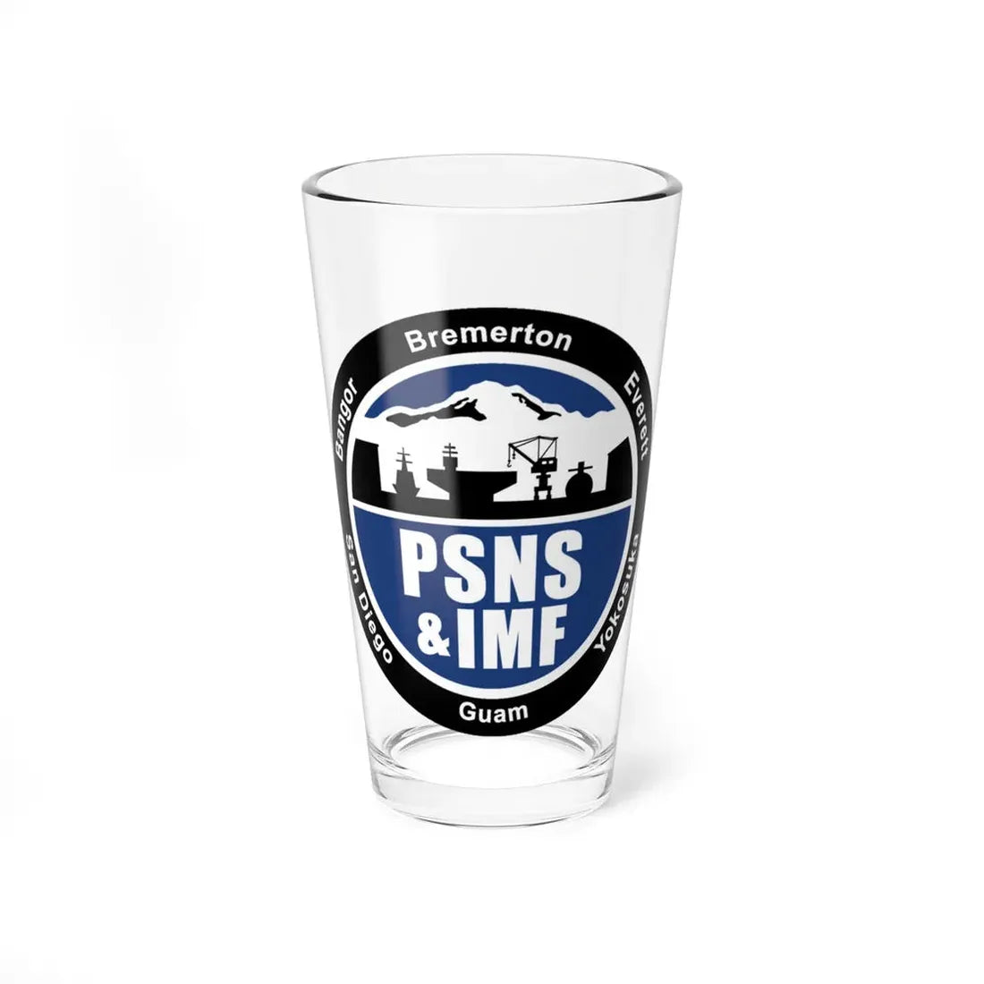 PSNS & IMF (U.S. Navy) Pint Glass 16oz 16oz - Go Mug Yourself