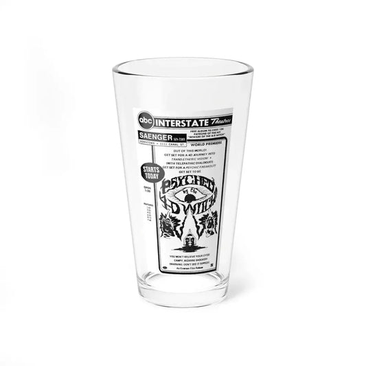 PSYCHED BY THE 4D WITCH 1973 Movie Poster - Pint Glass 16oz 16oz - Go Mug Yourself