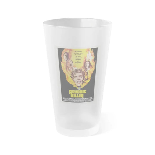 PSYCHIC KILLER 1975 Movie Poster - Frosted Pint Glass 16oz Default Title - Go Mug Yourself