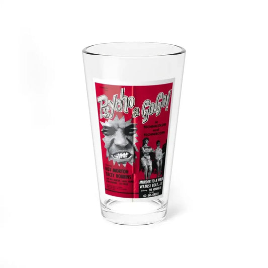 PSYCHO A GOGO 1965 Movie Poster - Pint Glass 16oz 16oz - Go Mug Yourself