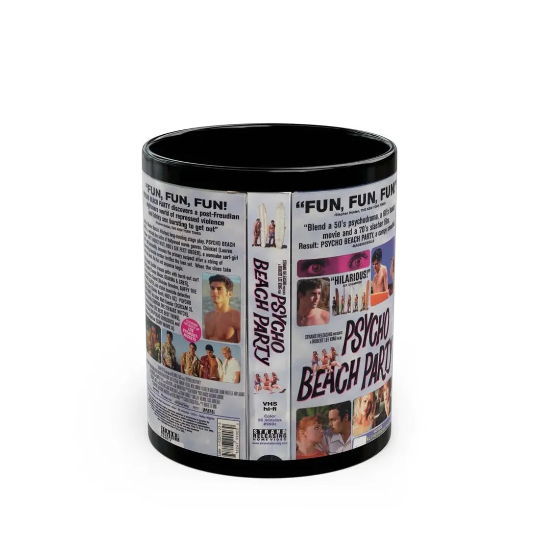 PSYCHO BEACH PARTY (VHS COVER) - Black Coffee Mug 11oz - Go Mug Yourself