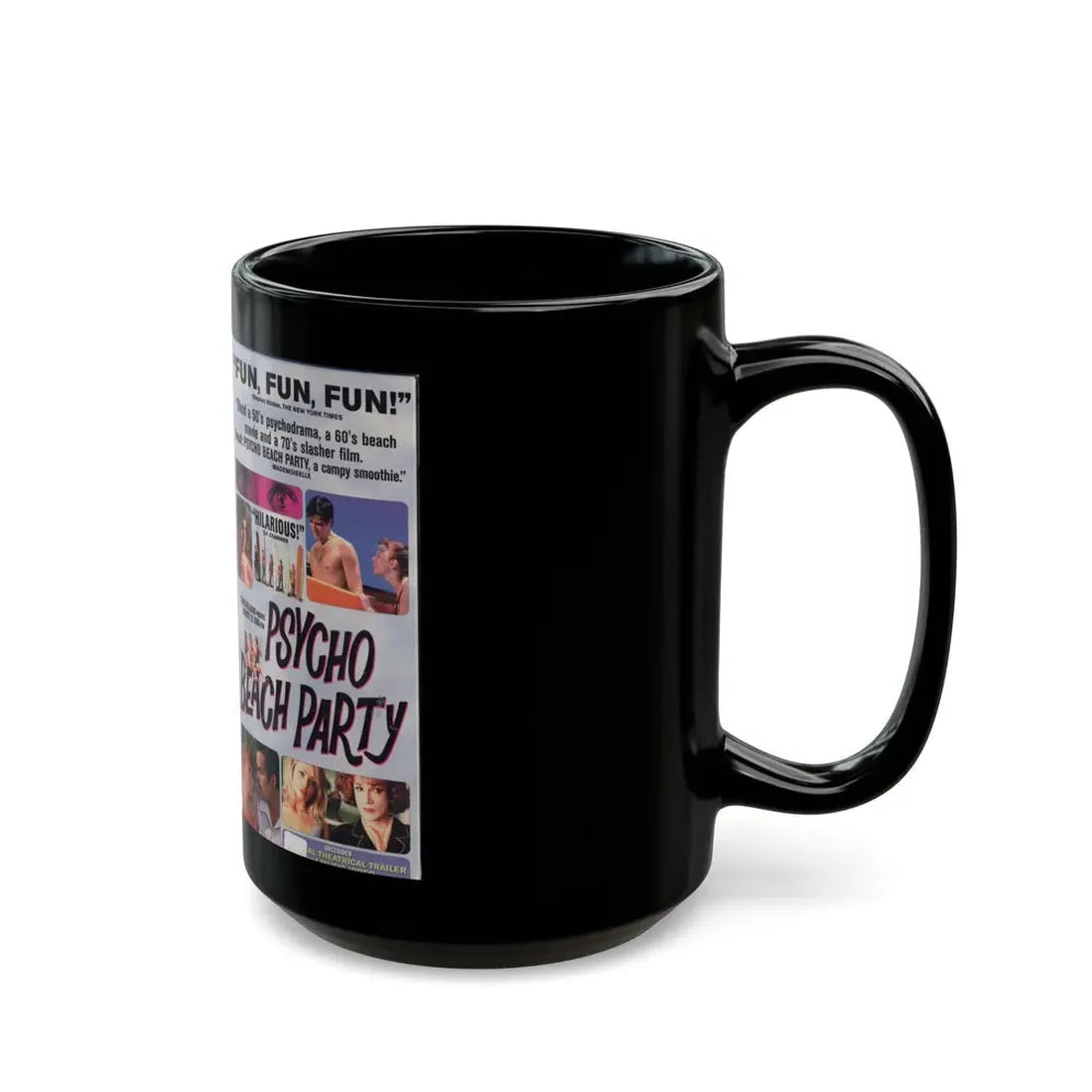 PSYCHO BEACH PARTY (VHS COVER) - Black Coffee Mug - Go Mug Yourself
