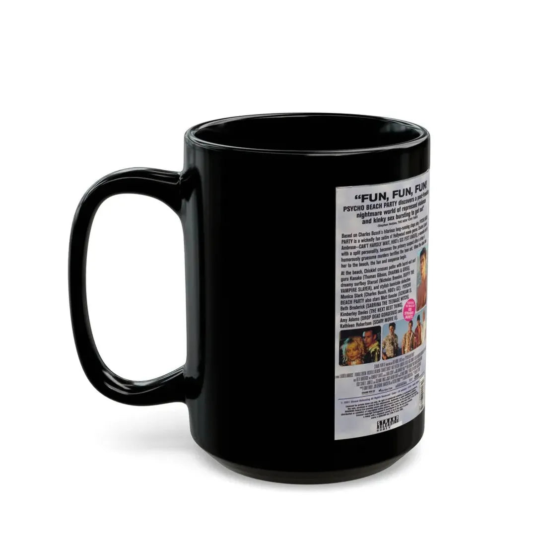 PSYCHO BEACH PARTY (VHS COVER) - Black Coffee Mug - Go Mug Yourself