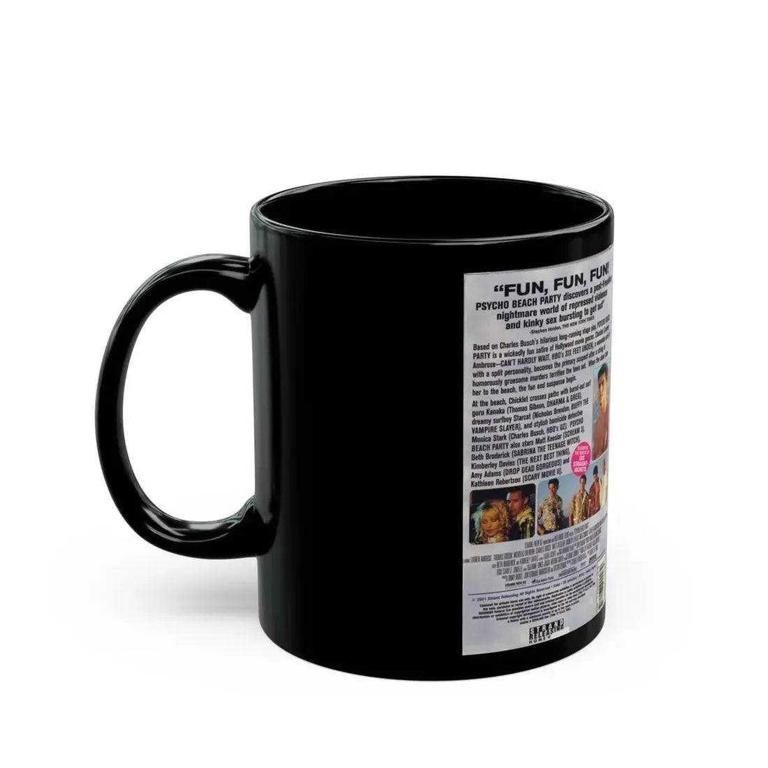 PSYCHO BEACH PARTY (VHS COVER) - Black Coffee Mug - Go Mug Yourself