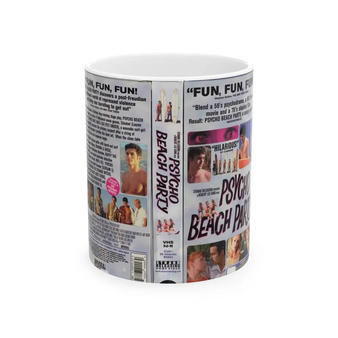 PSYCHO BEACH PARTY (VHS COVER) - White Coffee Mug 11oz - Go Mug Yourself