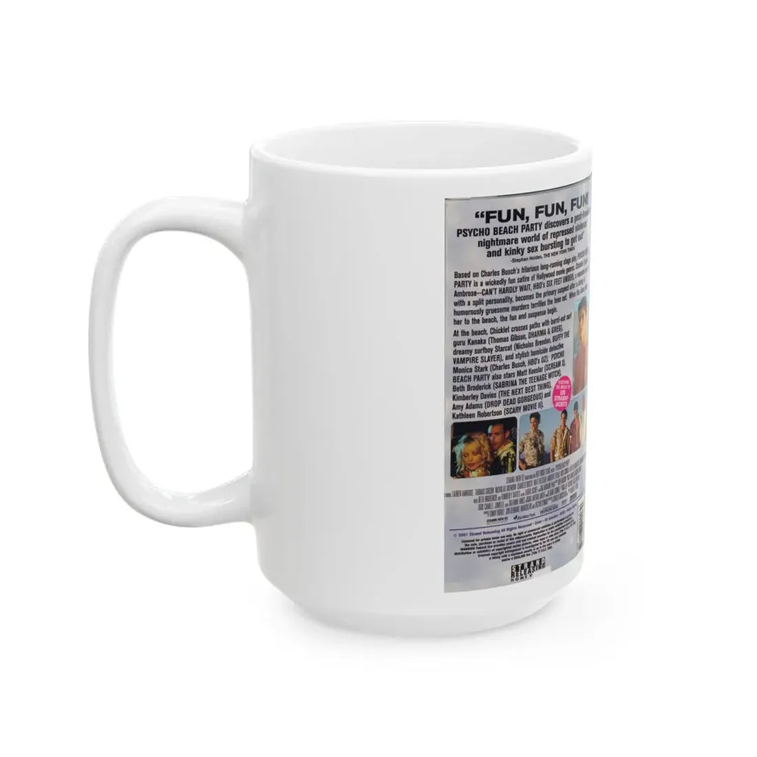 PSYCHO BEACH PARTY (VHS COVER) - White Coffee Mug - Go Mug Yourself