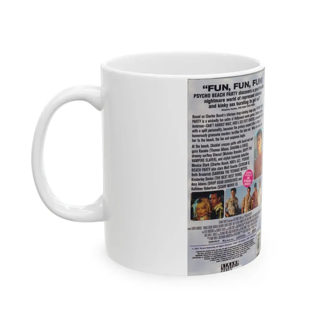 PSYCHO BEACH PARTY (VHS COVER) - White Coffee Mug - Go Mug Yourself