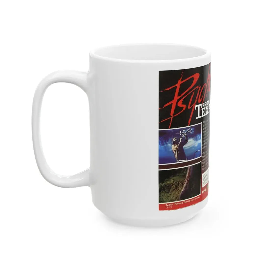 PSYCHO FROM TEXAS (VHS COVER) - White Coffee Mug - Go Mug Yourself