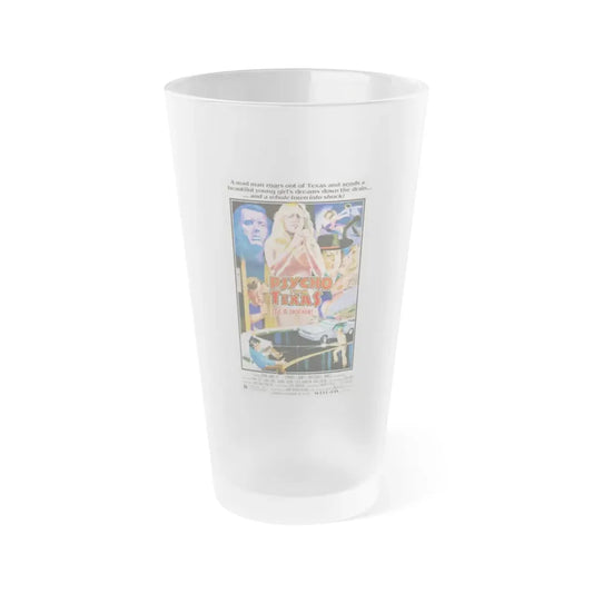 PSYCHO FROM TEXAS (WHEELER) 1975 Movie Poster - Frosted Pint Glass 16oz Default Title - Go Mug Yourself