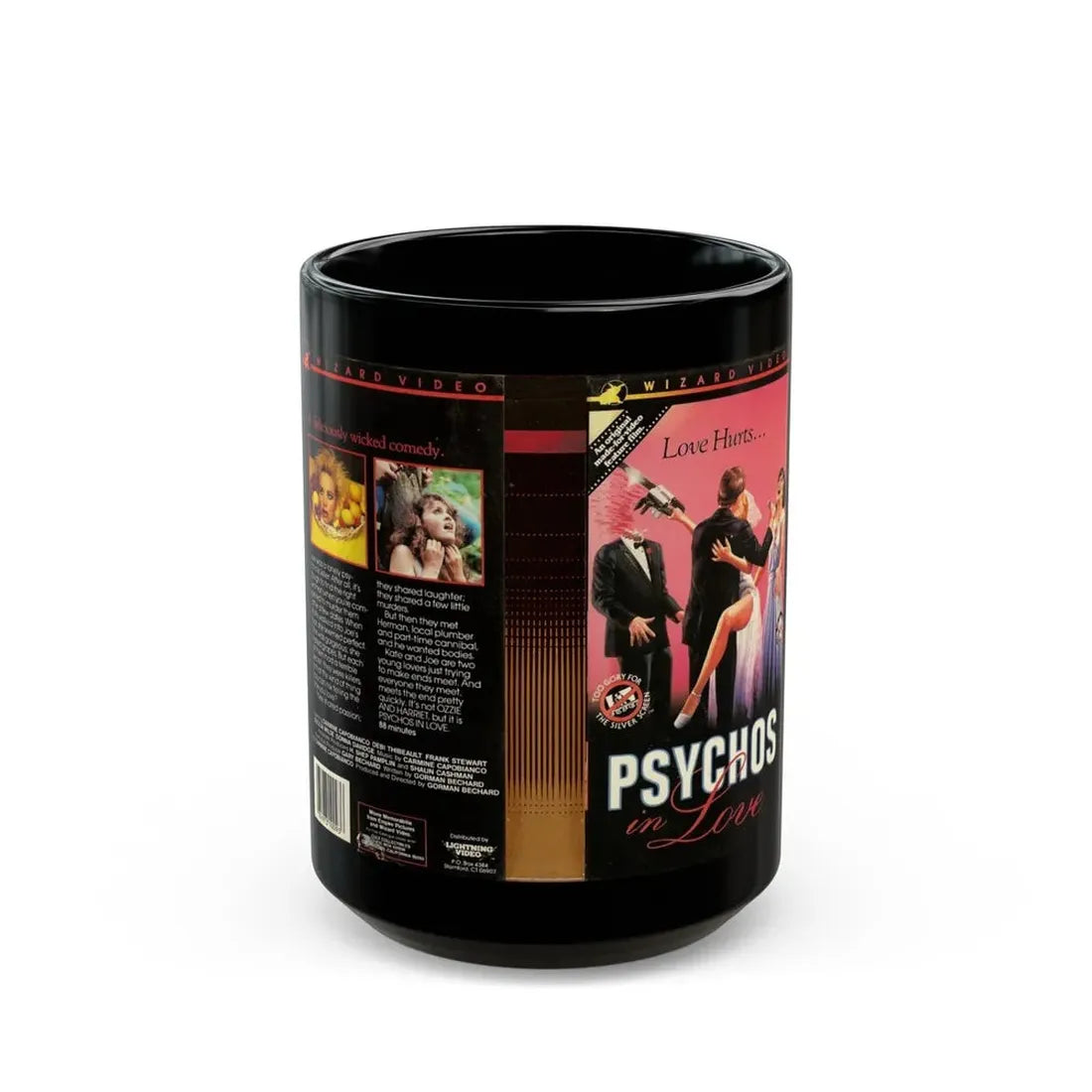 PSYCHOS IN LOVE (VHS COVER) - Black Coffee Mug 15oz - Go Mug Yourself