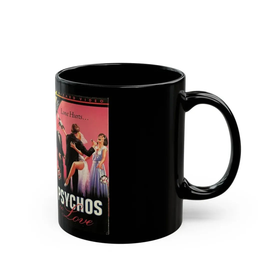 PSYCHOS IN LOVE (VHS COVER) - Black Coffee Mug - Go Mug Yourself