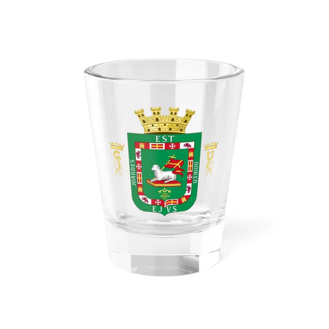Puerto Rico Coat of Arms First Spanish Republic 1873 (Puerto Rico) (Coat of Arms) Shot Glass 1.5oz - Go Mug Yourself