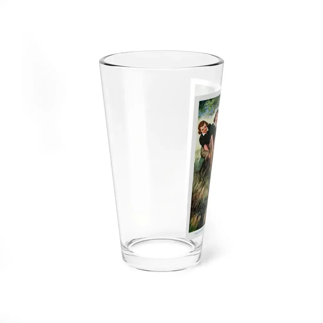 pull, jill, pull! cried laura, exerting all her strength (Magazine Illustration) Pint Glass 16oz - Go Mug Yourself