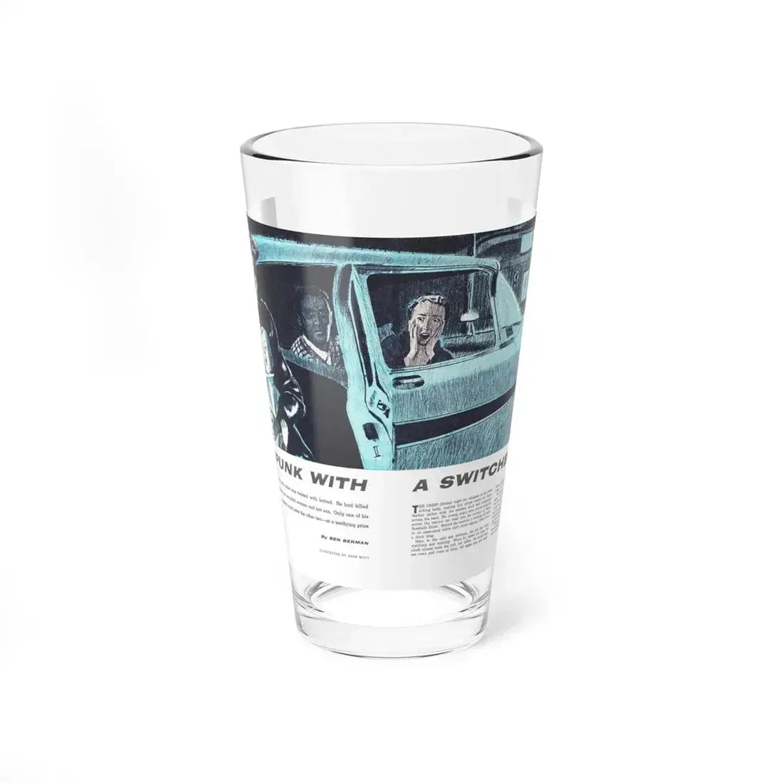 Punk with a Switchblade, Climax magazine, April 1960 (Magazine Illustration) Pint Glass 16oz 16oz - Go Mug Yourself
