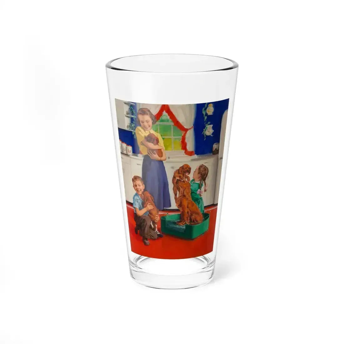 Puppy Love (Magazine Illustration) Pint Glass 16oz 16oz - Go Mug Yourself