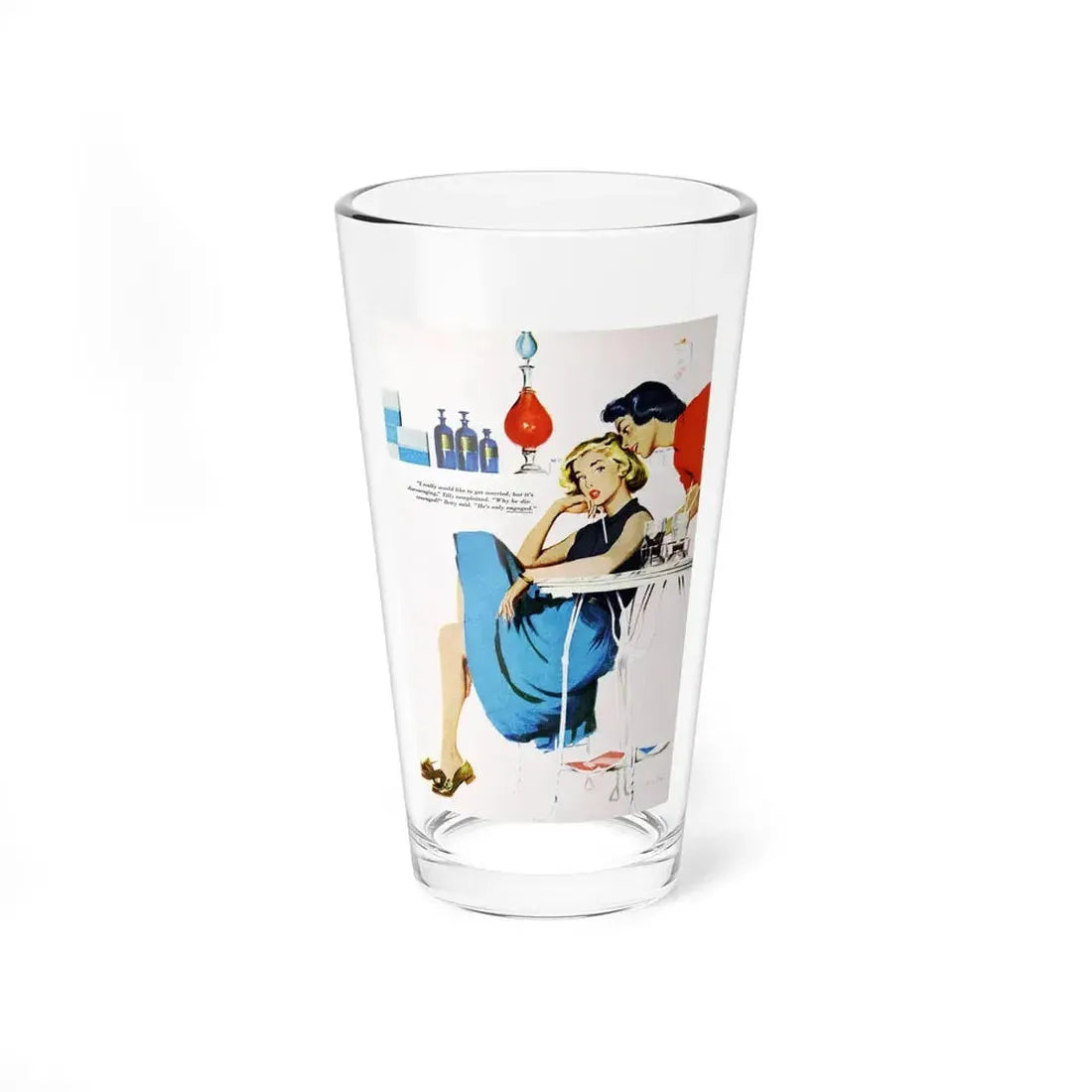Pursuit, Redbook, April 1953 (Magazine Illustration) Pint Glass 16oz 16oz - Go Mug Yourself