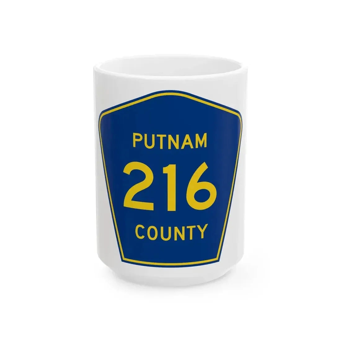 Putnam County 216 (Florida) (Road Sign) White Coffee Mug 15oz - Go Mug Yourself