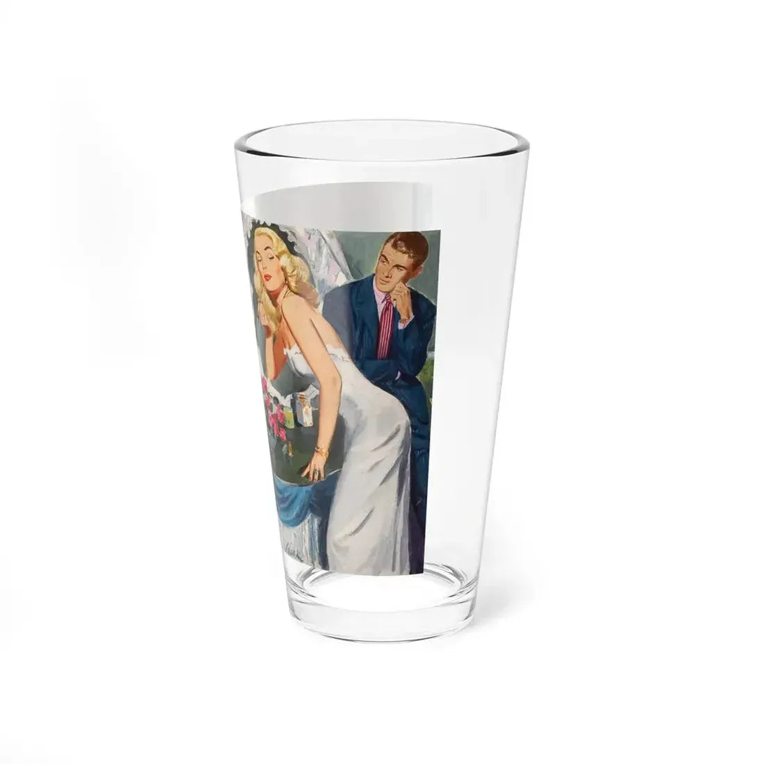 Putting on Her Make-Up, The American Weekly story illustration (Magazine Illustration) Pint Glass 16oz - Go Mug Yourself